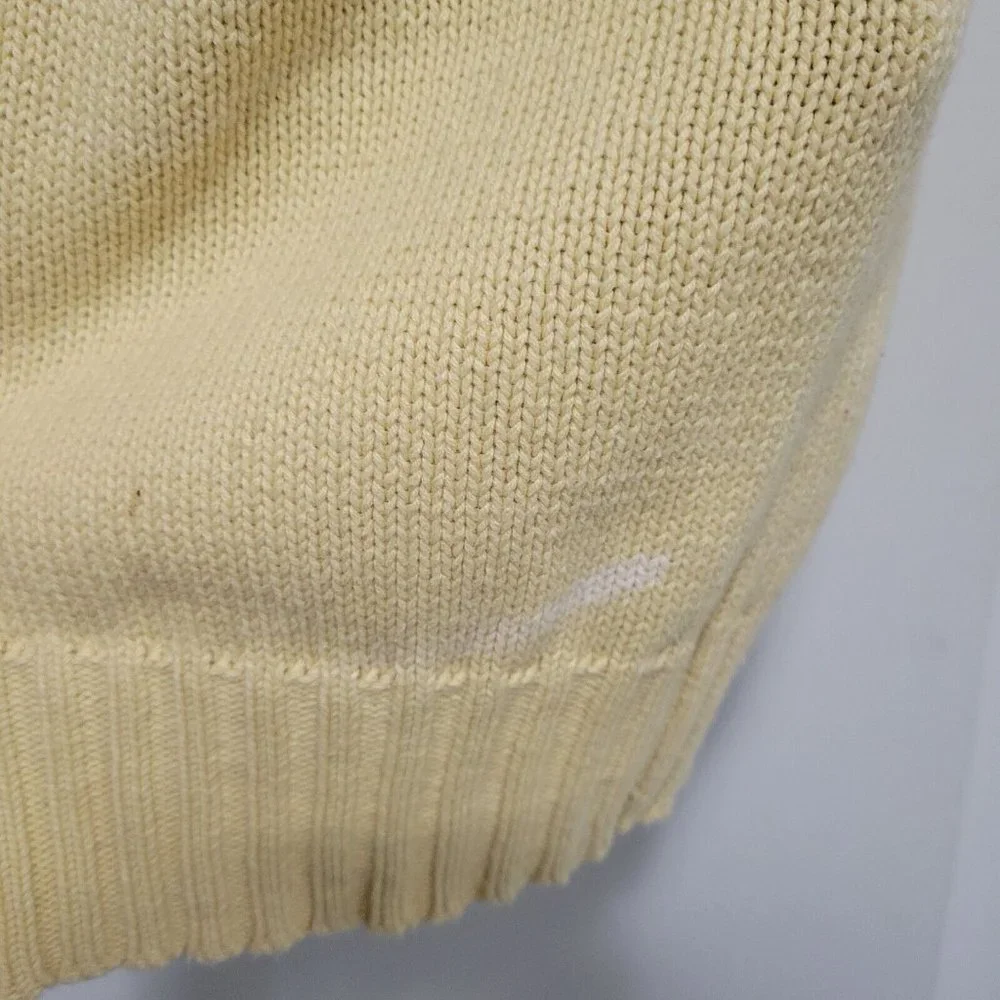Polo Ralph Lauren‎ Size L Yellow Cotton Pinehurst V-neck Sweater Vest